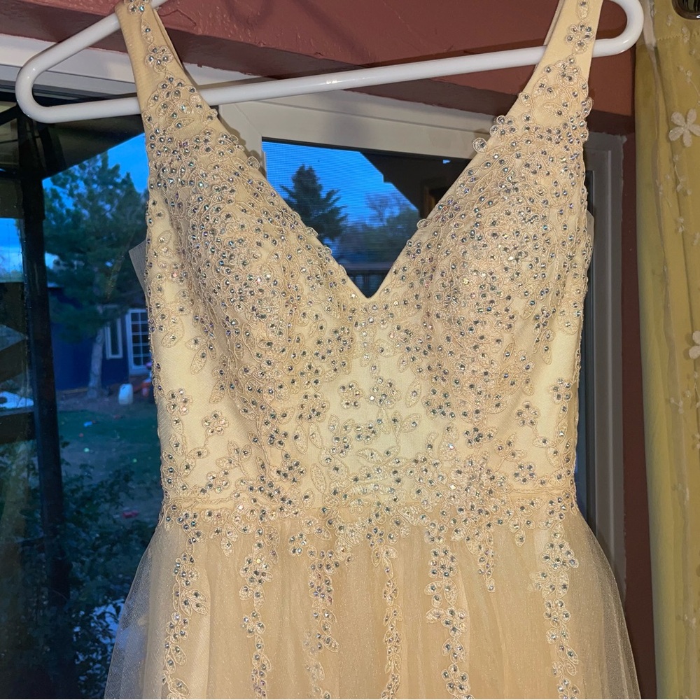 Blondie Nites Light Yellow Prom Dress